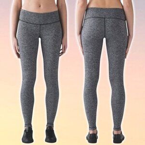 LULULEMON Wunder Under Low-Rise Tight 28" Size 4 Heathered Black